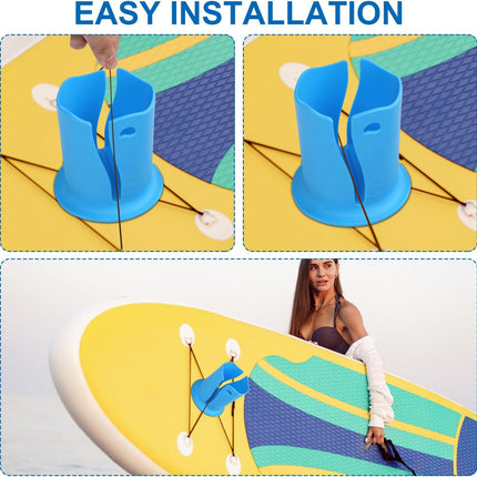 2pcs Paddle Board Cup Holder, Universal Kayak Drink Holder Multifunctional Anti-Toppling Paddleboard Cup Holder Surfboard Water Bottle Holder for Outdoor Fishing Boat Kayak Accessories.