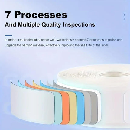 MARKLIFE VRETTI Printer Compatible 12x40mm 160 Label Roll in White Blue Yellow Pink.