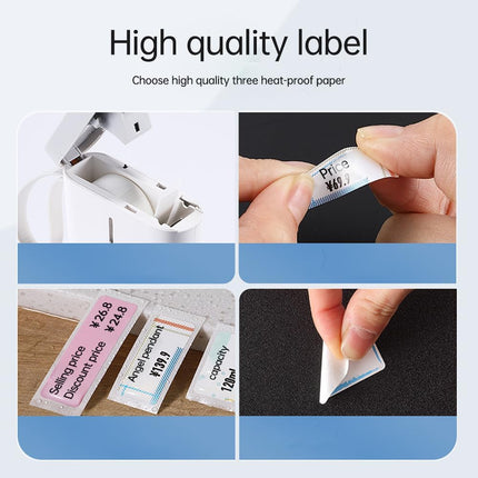 MARKLIFE VRETTI Printer Compatible 12x40mm 160 Label Roll in White Blue Yellow Pink.