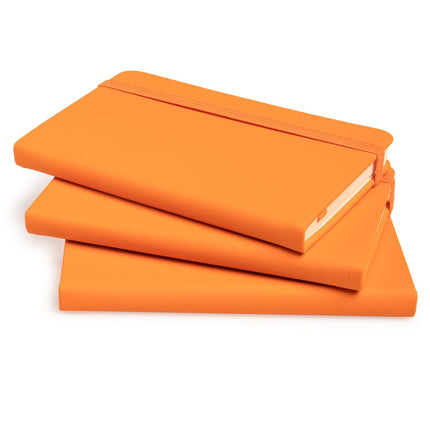 3Pcs Leatherette A6 Journal Writing Notebook Elastic Band Lined Paper School Office Supplies (Blue).