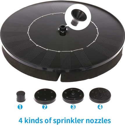 Solar Birdbath Fountain Pump 2.4W Floating Water Fountain Panel Kit for Bird Bath Small Pond Garden Patio and Lawn.
