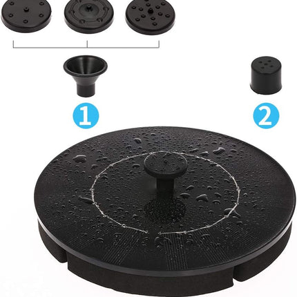Solar Birdbath Fountain Pump 2.4W Floating Water Fountain Panel Kit for Bird Bath Small Pond Garden Patio and Lawn.