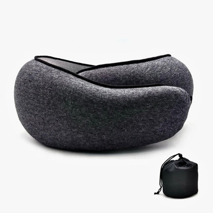 Travel Memory U-Shaped Pillow, Soft Skin-Friendly Cotton Fabric, All-Round, Portable Easy Storage, Ideal for Air Travel Business Trips Naps, Cervical Care, Removable Washable Cover.