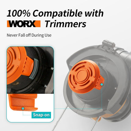 Spool Cap Cover for Worx,Trimmer Replacement Spool Cap Covers for Worx,Suitable for Worx Weed Eater (3 Pack).