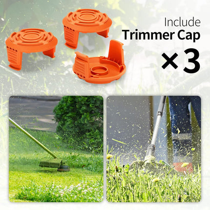 Spool Cap Cover for Worx,Trimmer Replacement Spool Cap Covers for Worx,Suitable for Worx Weed Eater (3 Pack).