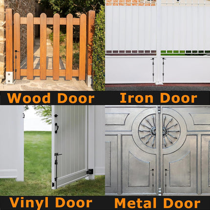 18" Heavy Duty Cane Bolt Gate Drop Rod-Steel Gate Ground Latch Designed for Wood Metal Vinyl Gates or Double Doors Fence Applications.