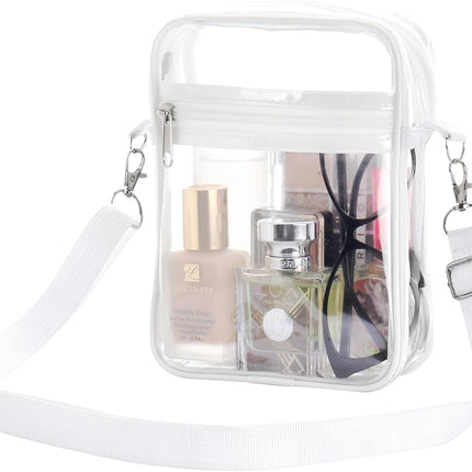 Clear Bag Stadium Approved, Clear Purse Crossbody Bag, Adjustable Shoulder Strap Clear Bags for Concerts.