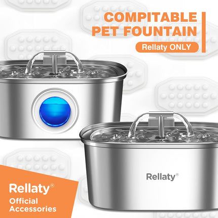 Official Cat Water Fountain Filters Replacement & Pre-Filter Sponges for 3.2L/108oz Automatic Pet Water Dispenser.