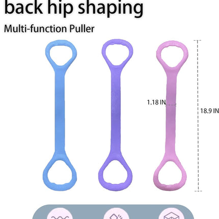 Figure 8 Fitness Resistance Band, Elastic Bands for Working Out,Arm,Back Training Elastic Ropes, Exercise Equipment for Yoga, Pilates,Physical Therapy,Stretching（3 Pack）.