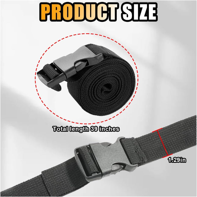 Battery Box Strap - Adjustable Buckle, Auto & Trailer Hold Down Strap - 2 PCS Pack (39 Inch, Quick Release).