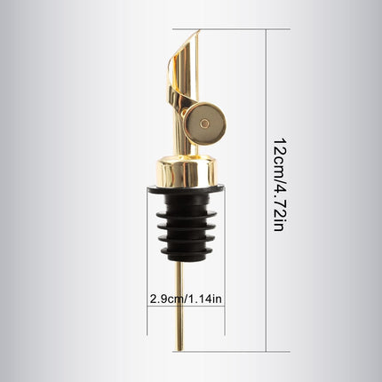 4 PCS Stainless Steel Pourers，Liquor Bottle Pourers Dispenser Spout Cover，Liquor Pour Spout With Cap，Suitable For Olive Oil Dispenser Oil Bottles (Gold).