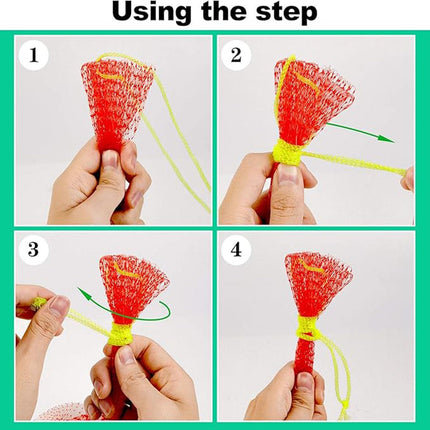 100Pcs Resuable Nylon Mesh Bags,Red Hanging Watermelon Net Bag,13.8"L Thicker Reusable Fruit Net Bag for Hanging Watermelon,Honeydew Melon,Vegetables,Load Capacity 1.5kg.