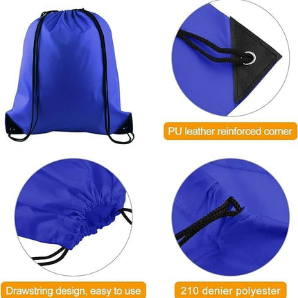 4Pcs Drawstring Backpack Bags Sports Cinch Sack String Backpack Storage Bags for Gym Traveling.