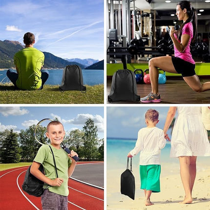 4Pcs Drawstring Backpack Bags Sports Cinch Sack String Backpack Storage Bags for Gym Traveling.