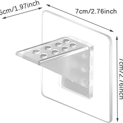 12Pcs Punch Free Shelf Support Peg，Self Adhesive Support Shelf Bracket，Strong Load Bearing for Shelves Kitchen Cabinet Book Closet,Solid Shelf Bearing 15kg.