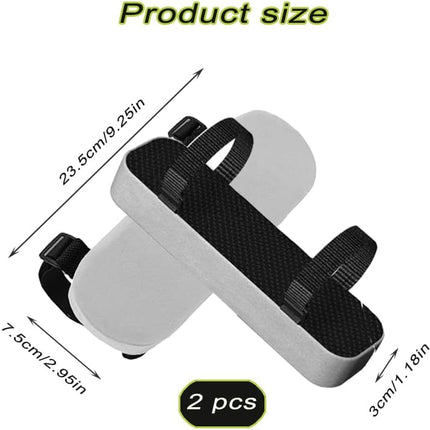 2 Pack Chair Armrest Pads,Chair Armrest Cooling Gel Cushions, Ergonomic Armrest Pads,Office Chair Armrest Pads Covers with Memory Foam Elbow Pillow for Forearm Pressure Relief for Computer (Grey).