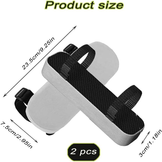 2 Pack Chair Armrest Pads,Chair Armrest Cooling Gel Cushions, Ergonomic Armrest Pads,Office Chair Armrest Pads Covers with Memory Foam Elbow Pillow for Forearm Pressure Relief for Computer (Grey).