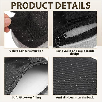 2 Pack Chair Armrest Pads,Chair Armrest Cooling Gel Cushions, Ergonomic Armrest Pads,Office Chair Armrest Pads Covers with Memory Foam Elbow Pillow for Forearm Pressure Relief for Computer (Grey).