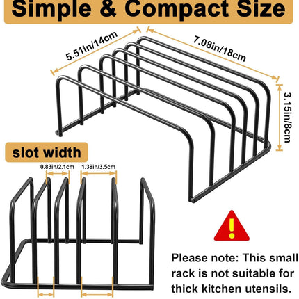 Cutting Board Organizer, Cutting Board Holder Rack Baking Cookie Pan Sheets Cooling Small Racks Storage Stand for Kitchen Cabinet Countertop Bakeware Organizer, 2-Pack.