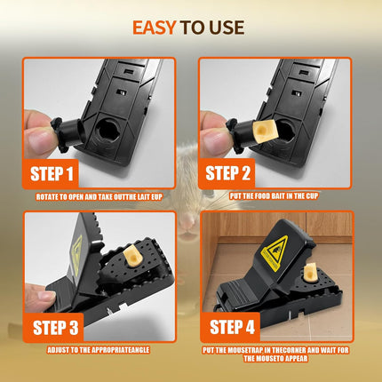 8Pack Mouse Trap, Mice Traps Indoor and Outdoor, Humane Small Mouse Snap Trap, Reusable Mouse Catcher Easy to Set Bait and Release.