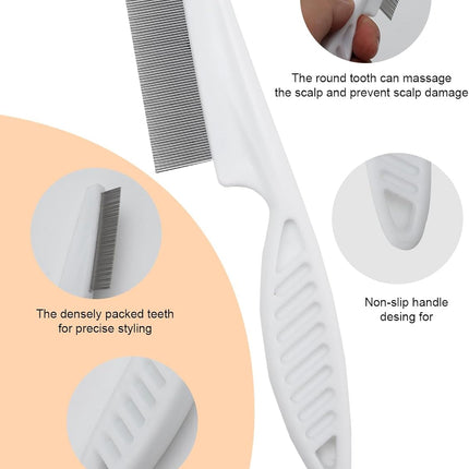 2 PCS flea Comb for Dogs and Cats - Promotes Hair Growth and Removes Loose Hair, Knots.