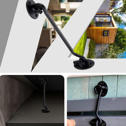 3-inch Heavy Duty Hook and Eye Latch - 1x Barn Door Lock, 4X Mounting Screws - Stainless Steel Hooks for Door, Windows, Sheds, Fences, Gates, Closets, Cabinets.