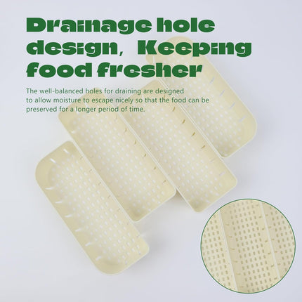 Snack Box Container,Dishwasher Safe Fruit Snack Containers,2 Pack Divided Serving Tray with Lid for Veggie Candy Snackle Charcuterie Plastic Boxes for Travel and Picnic（4 Compartments）.