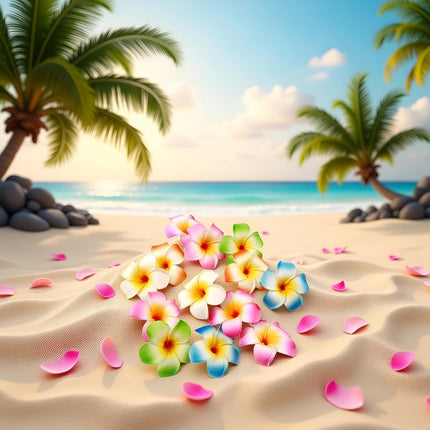 10Pcs Multicolor Hawaii Plumeria Flower Clips, Artificial Tropical Flower Hair Accessories for Wedding, Beach Party, Hair Clips and Barrettes, 1.97''.