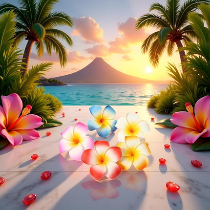 10Pcs Multicolor Hawaii Plumeria Flower Clips, Artificial Tropical Flower Hair Accessories for Wedding, Beach Party, Hair Clips and Barrettes, 1.97''.