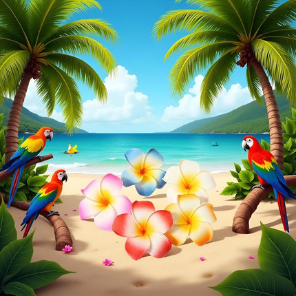 10Pcs Multicolor Hawaii Plumeria Flower Clips, Artificial Tropical Flower Hair Accessories for Wedding, Beach Party, Hair Clips and Barrettes, 1.97''.