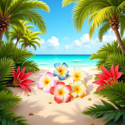 10Pcs Multicolor Hawaii Plumeria Flower Clips, Artificial Tropical Flower Hair Accessories for Wedding, Beach Party, Hair Clips and Barrettes, 1.97''.