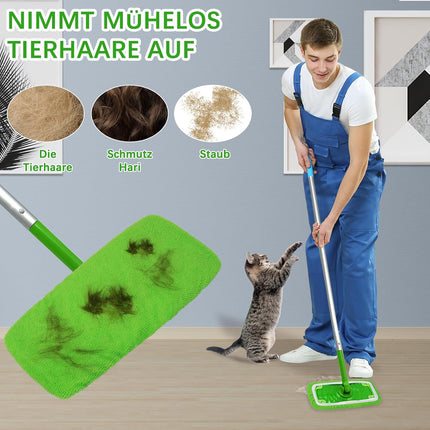 8Pcs Reusable Mop Pads Compatible with Swiffer Sweeper Mop, Dry Sweeping Cloths, Washable Microfiber Wet Mop Pads Refill for Household Cleaning.