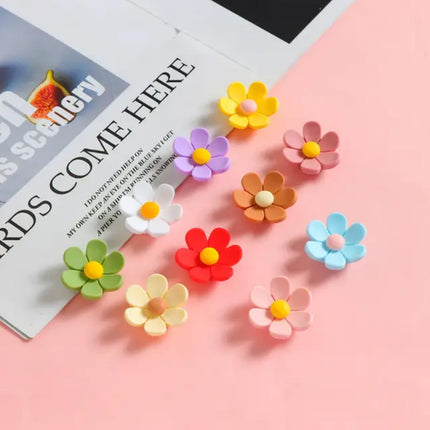 20 PCS Flower Push Pins, Thumb Tacks for Bulletin Board, Cork Board Thumbtacks, Flower Tacks for Map Cork Board Photo Display Office Home (Pink).
