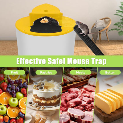 2 Pack Automatic Reset Traps-Mice Mouse Trap Bucket Flip Lid，5 Gallon Bucket Lid Mouse Rat Trap，Mouse Trap Bucket Indoor Outdoor,Reusable Mouse Trap Bucket Lid，Humane Mouse Trap.