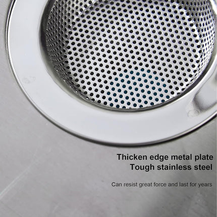 Kitchen Sink Strainer Stainless Steel,  Kitchen Sink Drain Strainer, Sink Strainers for Kitchen Sinks with Large Wide Rim 4.5" Diameter (2 Pack).