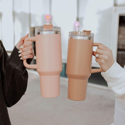 10mm Straw Cover, 6pcs Cap for Stanley Cup 40 oz 30 oz, Food Grade Silicone Cute Large Cloud Flower Topper Tips Protector Plugs, Tumbler Accessories.