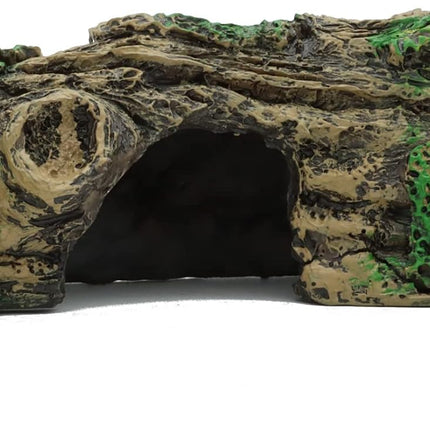 Aquarium Decorations Resin Hollow Tree Trunk Ornament, Bettas House Cave Wood House Decor for Fish Tank (HS-SP207).