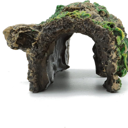Aquarium Decorations Resin Hollow Tree Trunk Ornament, Bettas House Cave Wood House Decor for Fish Tank (HS-SP207).