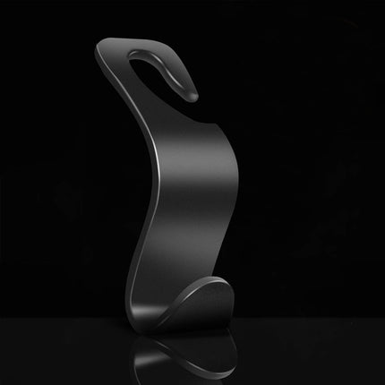 Car Seat Headrest Hook 4 Pack - Universal Auto Seat Hook Hanger Storage Organizer Holder (Black).
