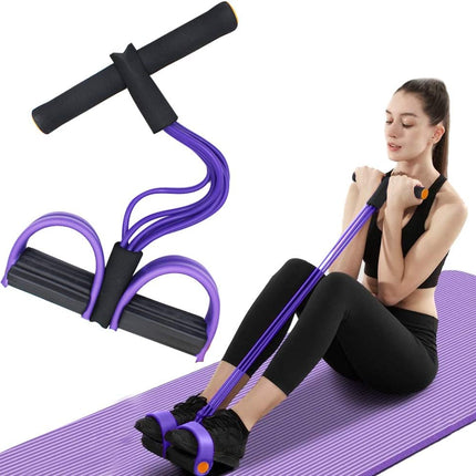 Multifunction Tension Rope, 6-Tube Elastic Yoga Pedal Puller Resistance Band, Natural Latex Tension Rope Fitness, for Abdomen/Waist/Arm/Leg Stretching Slimming Training.