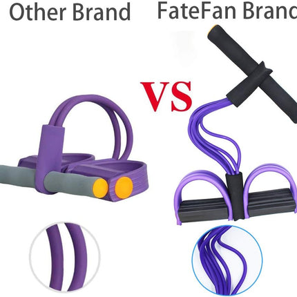 Multifunction Tension Rope, 6-Tube Elastic Yoga Pedal Puller Resistance Band, Natural Latex Tension Rope Fitness, for Abdomen/Waist/Arm/Leg Stretching Slimming Training.