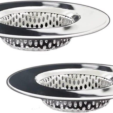 2PCS Bathtub Drain Strainers, Shower Drain Hair Catcher, Stainless Steel Drain Cover Basket for Bathroom Laundry Floor Drain, Fit for 1.75"-3.0" Drain Hole.