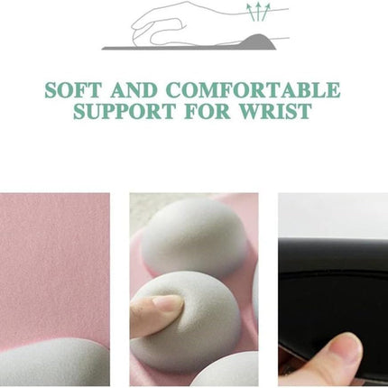 Cat Paw Mouse Pad, Cute 3D Soft Silicone Wrist Rest Support Cushion, Nonslip, Ergonomic Comfort Mouse Mat - for Office, Home Computer, Laptop,Pink.
