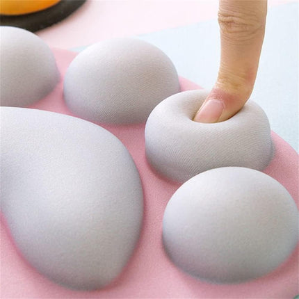 Cat Paw Mouse Pad, Cute 3D Soft Silicone Wrist Rest Support Cushion, Nonslip, Ergonomic Comfort Mouse Mat - for Office, Home Computer, Laptop,Pink.