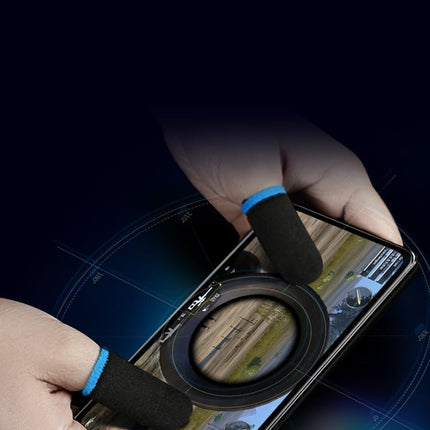 PUBG Mobile Finger Sleeves for Mobile Gaming | Pack of 10 | Thumb Sleeves for Mobile Gaming | PUBG COD Fortnite | Anti Sweat Anti Dryness Breathable | Finger Gloves (Blue).