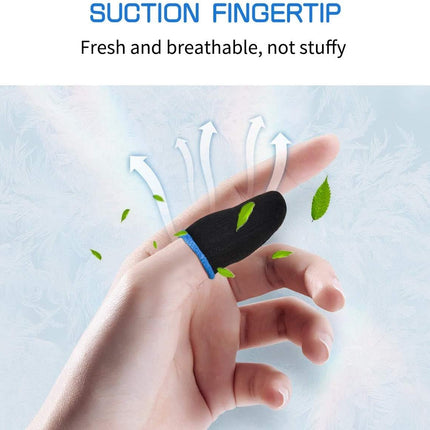 PUBG Mobile Finger Sleeves for Mobile Gaming | Pack of 10 | Thumb Sleeves for Mobile Gaming | PUBG COD Fortnite | Anti Sweat Anti Dryness Breathable | Finger Gloves (Blue).