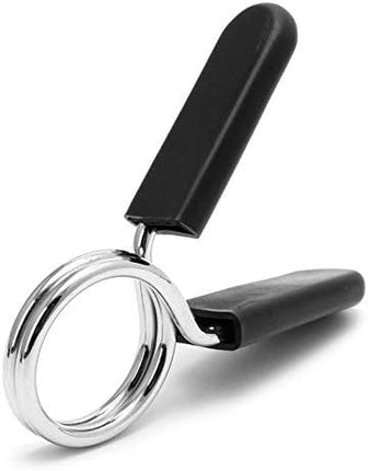 1 inch (25 mm) Spring Clip Collars with Easy-Grip Handle for Smooth Dumbbell Handle or Weightlifting Barbell (Pack of 4).