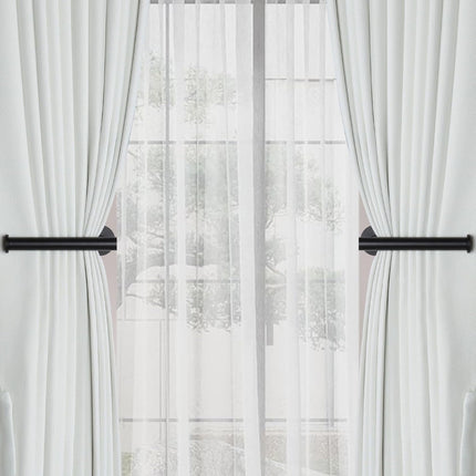 2 Pack Adhesive Curtain Holdbacks - No Drill Curtain Tie Backs & Pull Backs Curtain Holders for Drapes (2, Black).