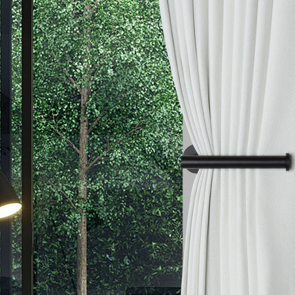 2 Pack Adhesive Curtain Holdbacks - No Drill Curtain Tie Backs & Pull Backs Curtain Holders for Drapes (2, Black).
