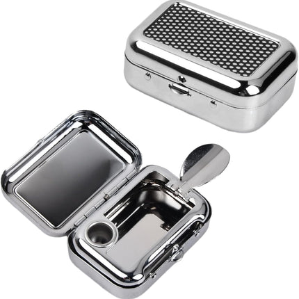 Pocket Ashtray, Portable Mini Ashtray, Stainless Steel Ashtray Windproof Ashtray with lid for Home Office Patio Outdoor Car Travel Camping Picnic Hiking Beach Fishing Cigarette (Black).